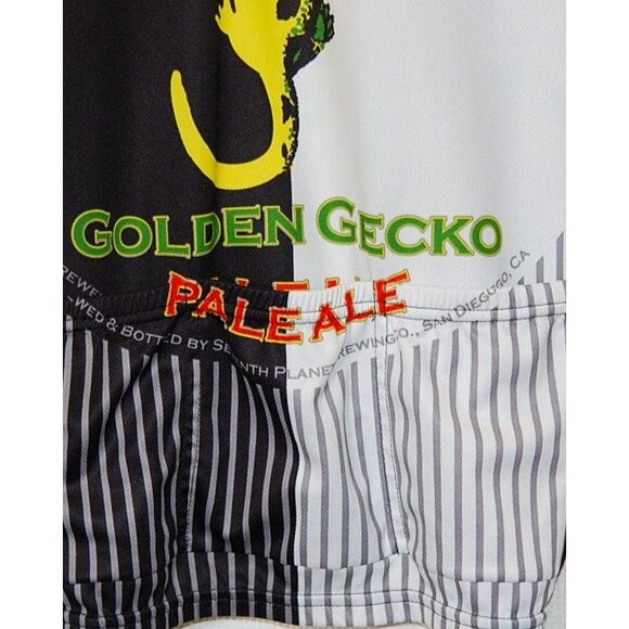 VTG World Jerseys Mens XL Golden Gecko Pale Ale Cycling Jersey Gecko 3/4 Zip - Picture 6 of 7